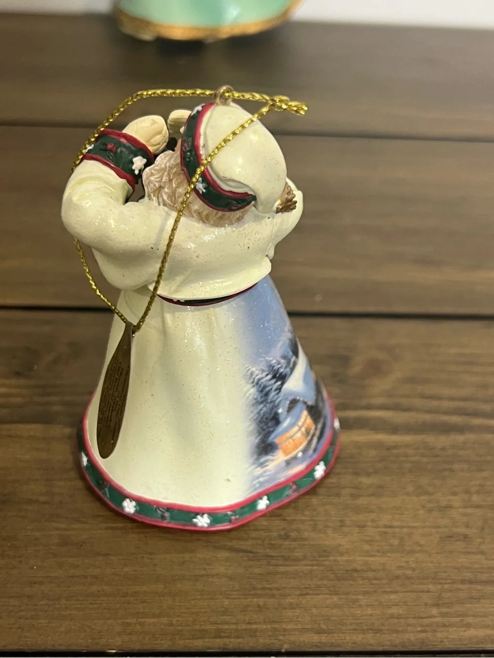 Thomas Kinkade set of 2 old world Santa Christmas ornaments